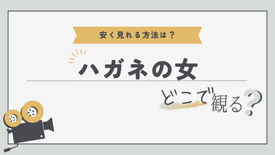 ハガネの女　どこでみる？　無料視聴方法　見る方法